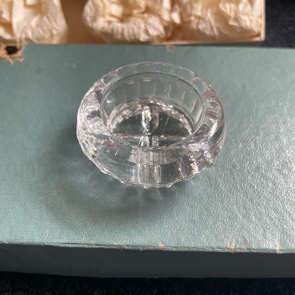 Vintage Set of 6 Vintage Crystal Glass Salt Cellars Japan NIB. - Picture 2 of 6